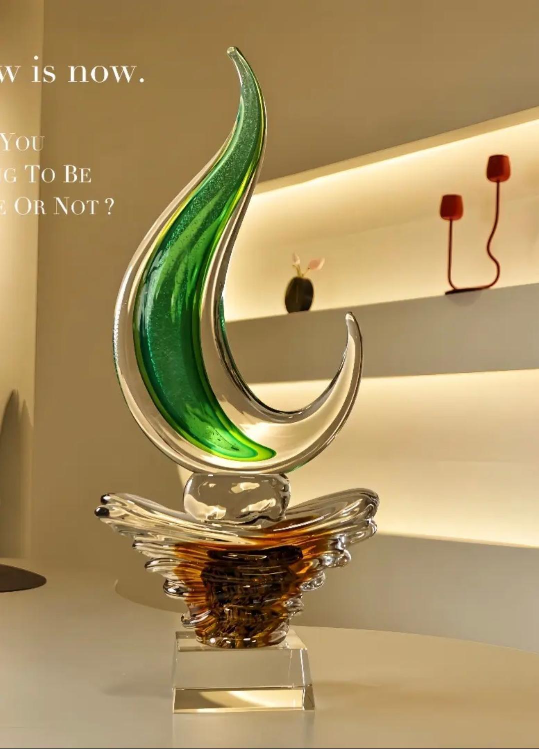 Emerald Wave abstract sculpture